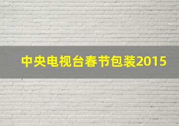 中央电视台春节包装2015