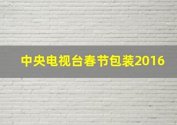 中央电视台春节包装2016