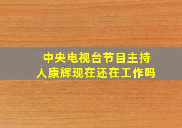 中央电视台节目主持人康辉现在还在工作吗