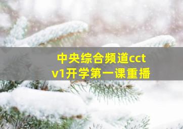 中央综合频道cctv1开学第一课重播