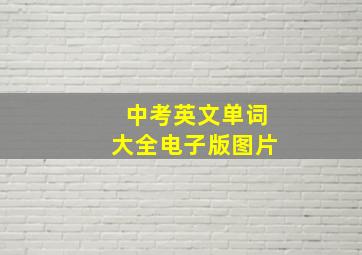 中考英文单词大全电子版图片