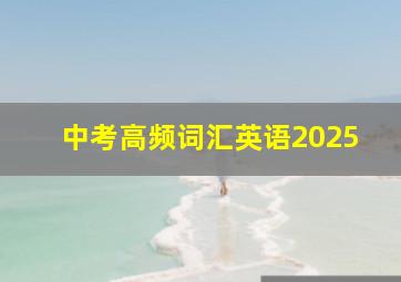 中考高频词汇英语2025