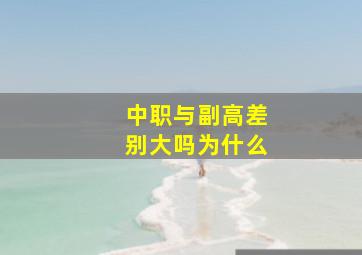 中职与副高差别大吗为什么