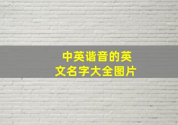 中英谐音的英文名字大全图片