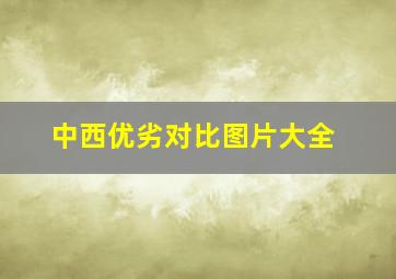 中西优劣对比图片大全