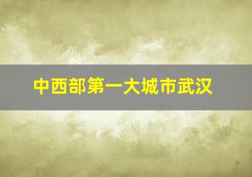 中西部第一大城市武汉