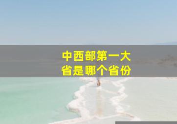 中西部第一大省是哪个省份