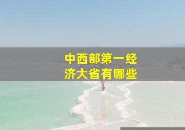 中西部第一经济大省有哪些