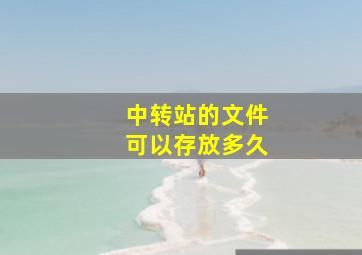 中转站的文件可以存放多久