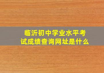 临沂初中学业水平考试成绩查询网址是什么