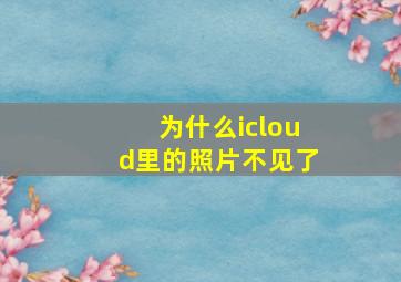 为什么icloud里的照片不见了