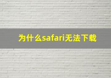 为什么safari无法下载