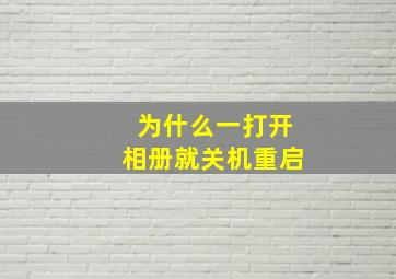 为什么一打开相册就关机重启