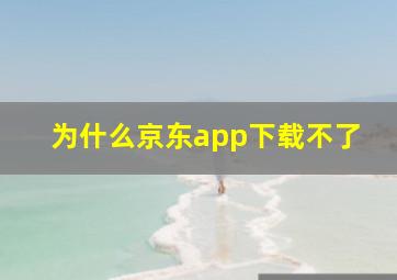 为什么京东app下载不了