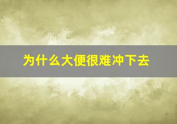 为什么大便很难冲下去