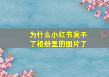 为什么小红书发不了相册里的图片了