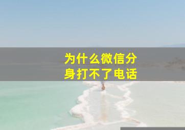 为什么微信分身打不了电话