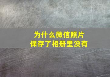 为什么微信照片保存了相册里没有