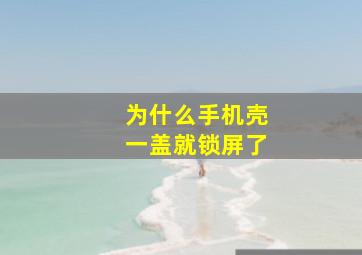 为什么手机壳一盖就锁屏了