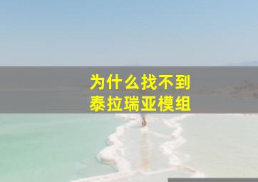 为什么找不到泰拉瑞亚模组