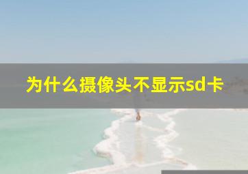 为什么摄像头不显示sd卡