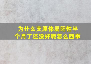 为什么支原体弱阳性半个月了还没好呢怎么回事