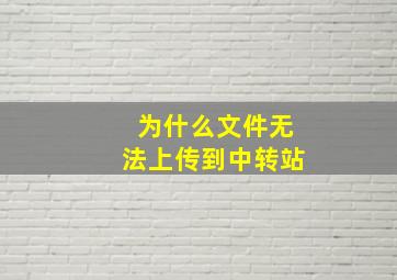 为什么文件无法上传到中转站