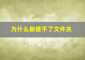 为什么新建不了文件夹