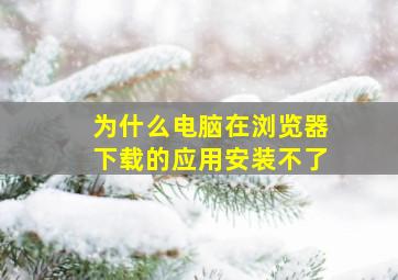 为什么电脑在浏览器下载的应用安装不了