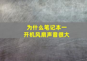 为什么笔记本一开机风扇声音很大