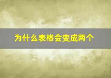 为什么表格会变成两个