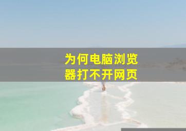 为何电脑浏览器打不开网页