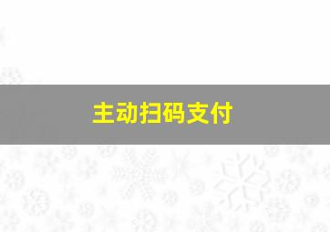 主动扫码支付