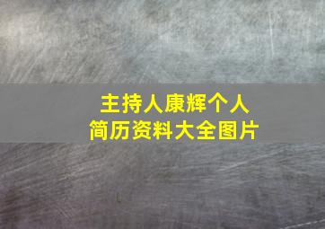 主持人康辉个人简历资料大全图片