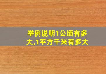 举例说明1公顷有多大,1平方千米有多大