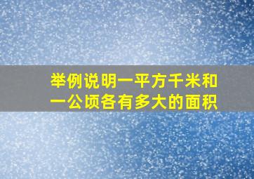 举例说明一平方千米和一公顷各有多大的面积