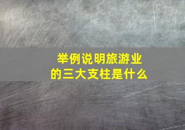 举例说明旅游业的三大支柱是什么