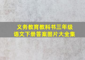 义务教育教科书三年级语文下册答案图片大全集