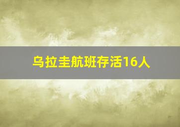 乌拉圭航班存活16人