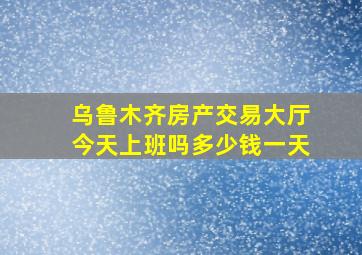 乌鲁木齐房产交易大厅今天上班吗多少钱一天