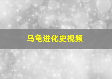 乌龟进化史视频