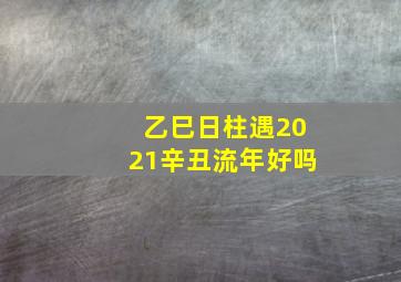 乙巳日柱遇2021辛丑流年好吗