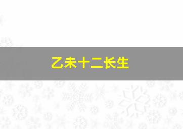 乙未十二长生