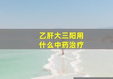 乙肝大三阳用什么中药治疗