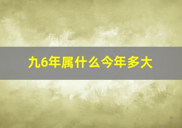 九6年属什么今年多大