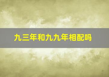 九三年和九九年相配吗