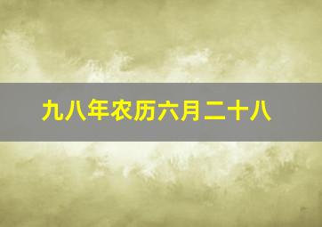 九八年农历六月二十八