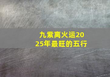 九紫离火运2025年最旺的五行