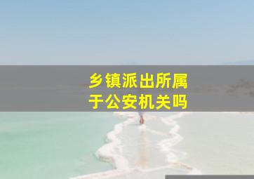 乡镇派出所属于公安机关吗