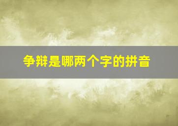 争辩是哪两个字的拼音